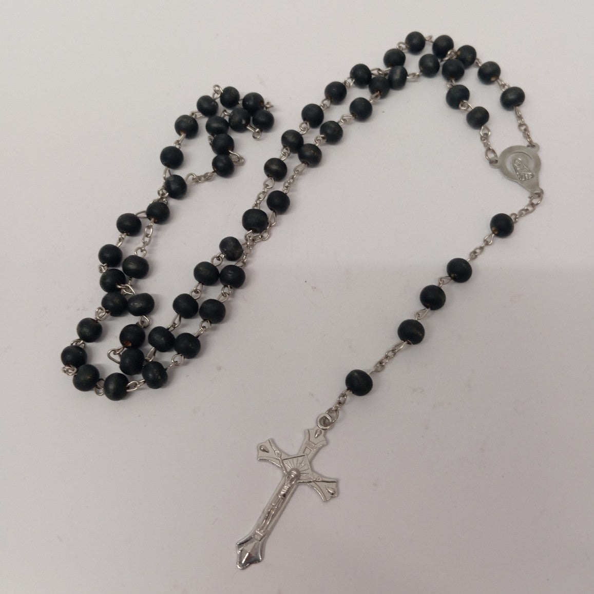 Rosario artesanal de madera con cruz | Collar espiritual