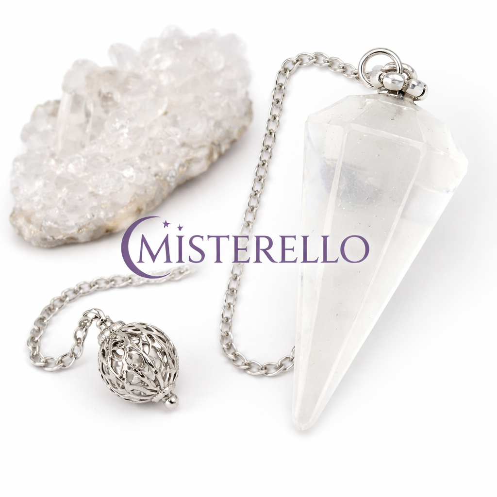 Péndulo de Cuarzo Cristal Natural para Radiestesia