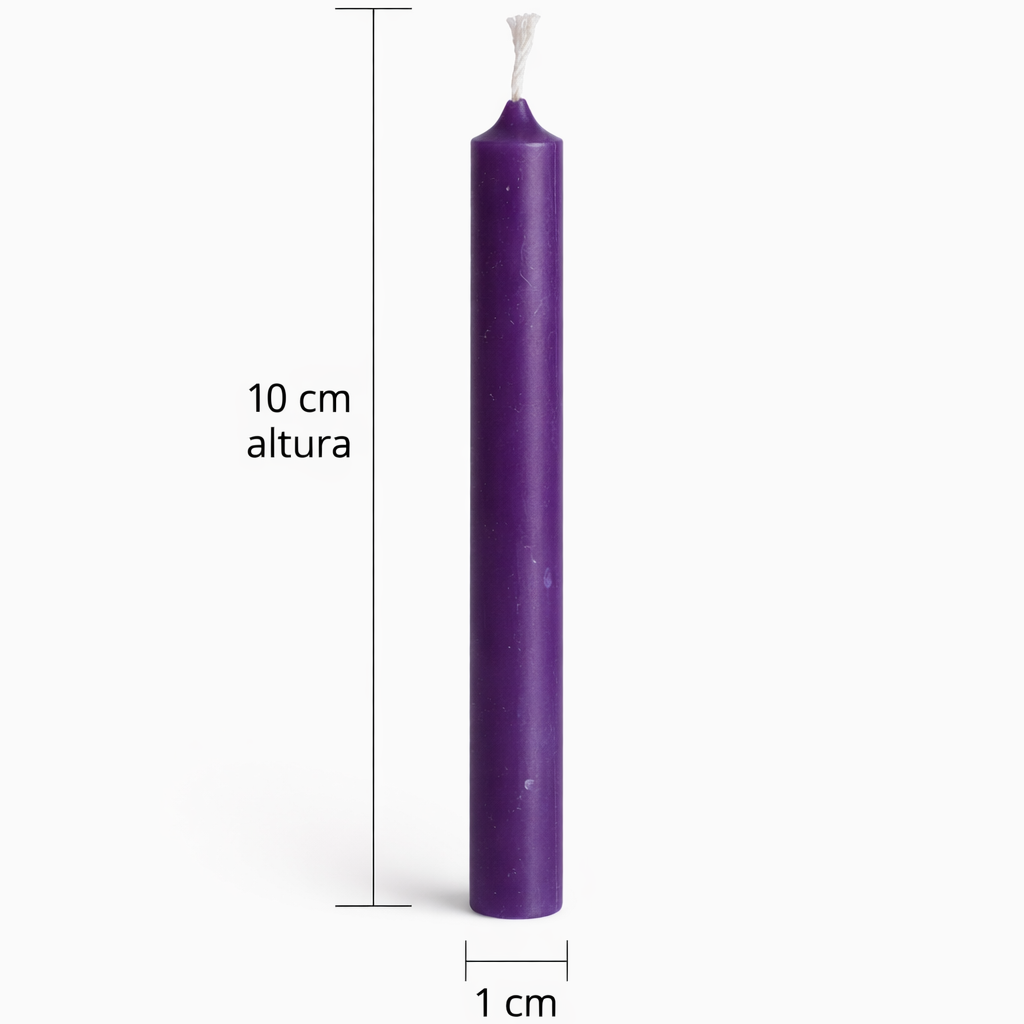 Vela Ritual Lila 10 cm – Espiritualidad, Intuición y Transmutación