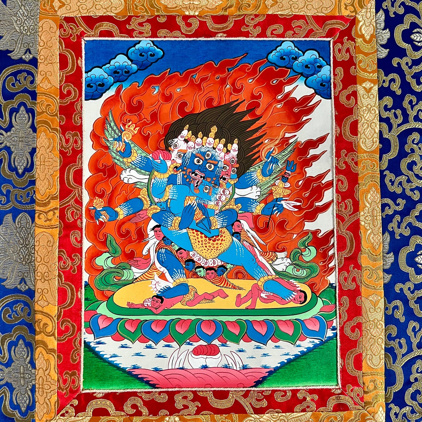 Thangka Tibetano de Chakrasamvara en Unión (Yab-Yum) – Arte Tántrico Vajrayana