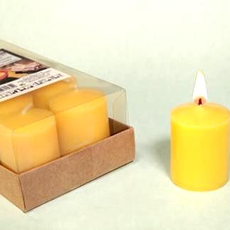 Vela Votiva Perfumada de Canela 4x5 cm – Energía, Atracción y Protección