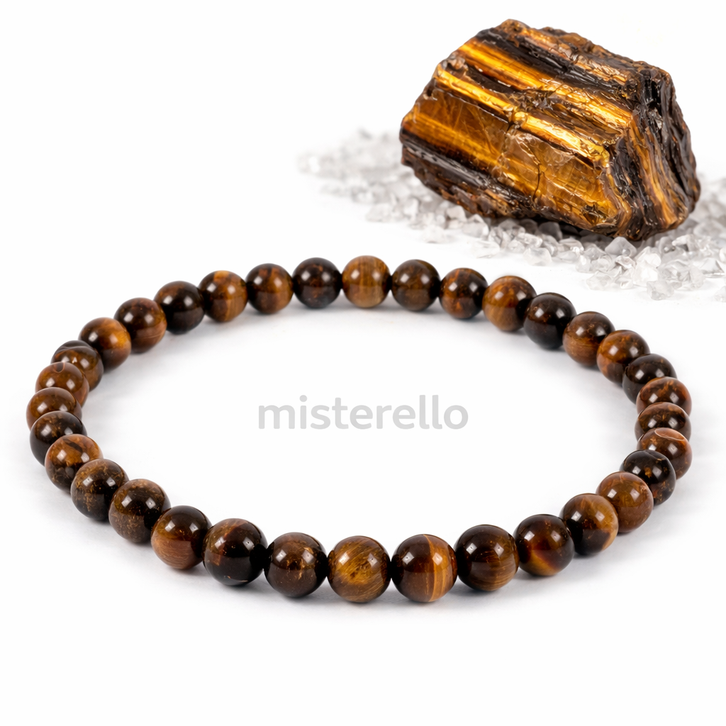 Pulsera Elástica de Ojo de Tigre 6mm – Piedra Natural de Protección y Confianza