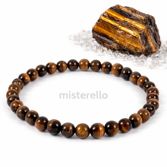 Pulsera Elástica de Ojo de Tigre 6mm – Piedra Natural de Protección y Confianza
