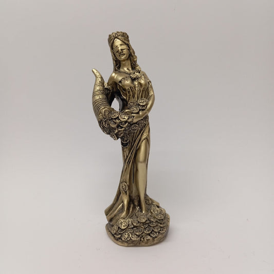 Diosa de la Fortuna en Resina – Figura de Abundancia, Prosperidad y Suerte