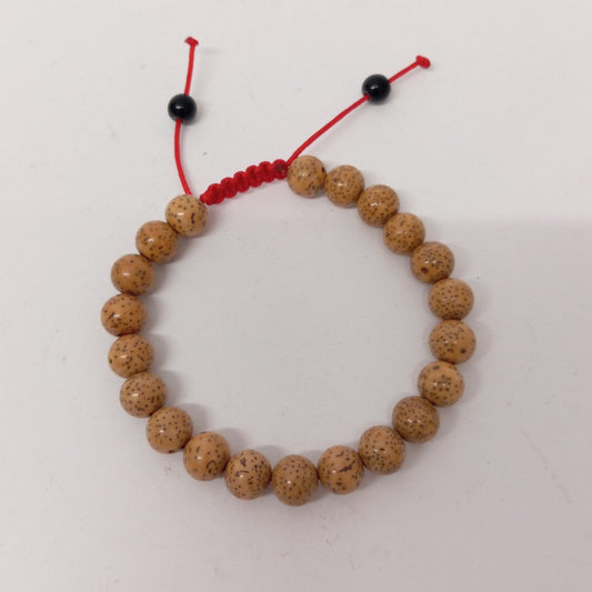 Pulsera de semillas de loto ajustable – estilo budista