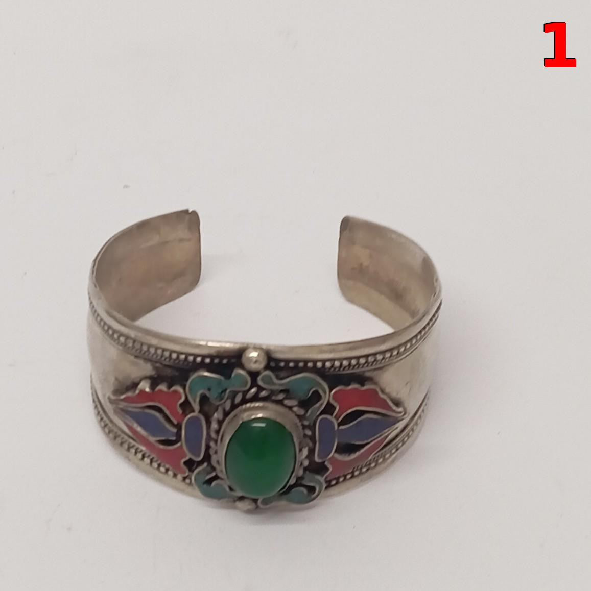 Pulsera artesanal de alpaca  natural – Ajustable  , ancho 4 cm