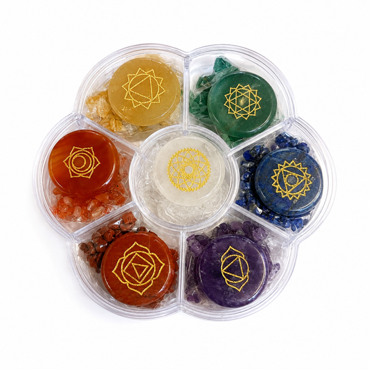 Set Energético de Chakras con Minerales Naturales 25 mm