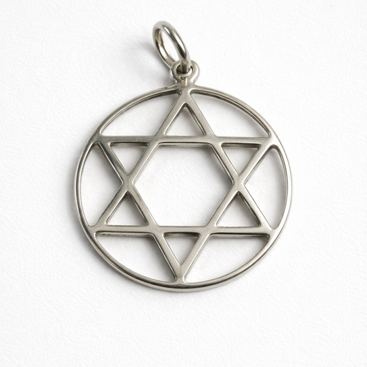 Colgante Estrella de David en Plata 925 – 3 cm Diámetro