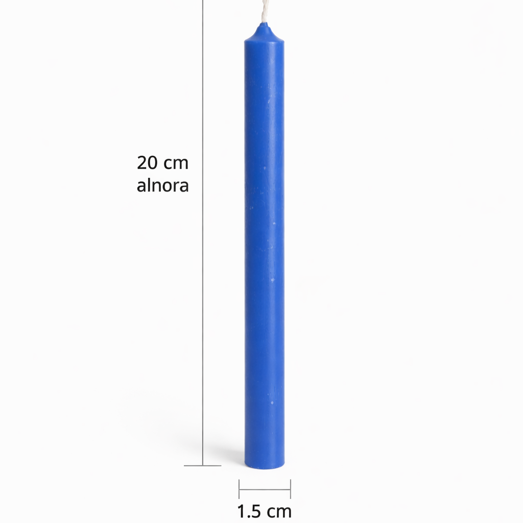 Vela  Azul – ( 20cm x 1,5cm )  Paz, Armonía y Protección