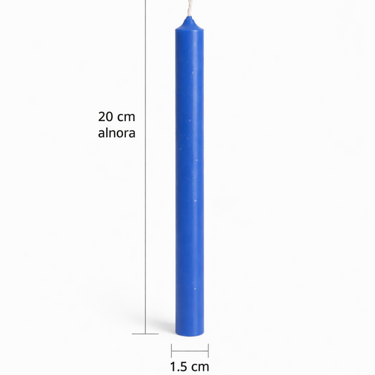 Vela  Azul – ( 20cm x 1,5cm )  Paz, Armonía y Protección