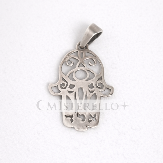 Colgante Mano de Fátima 3 cm en Plata – Amuleto de Protección y Mal de Ojo