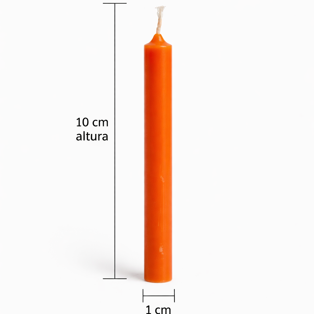 Vela Ritual Naranja 10 cm – Energía, Atracción y Motivación
