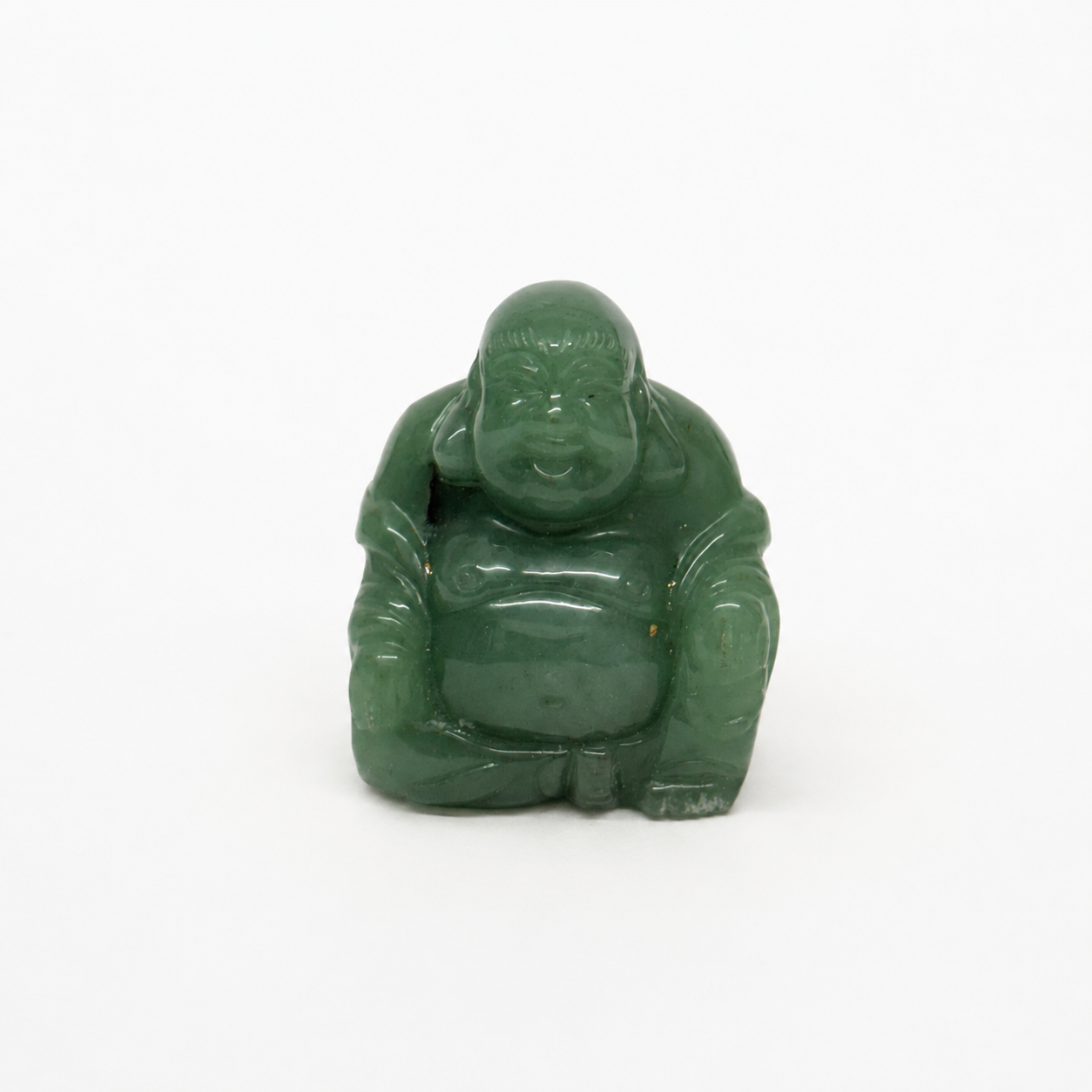 Buda de Jade Verde Tallado 5 cm – Figura Espiritual de Prosperidad y Armonía