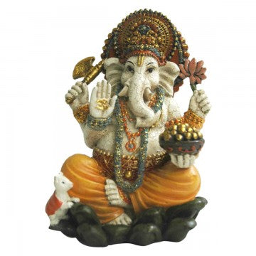 Figura Ganesha Decorativa en Resina