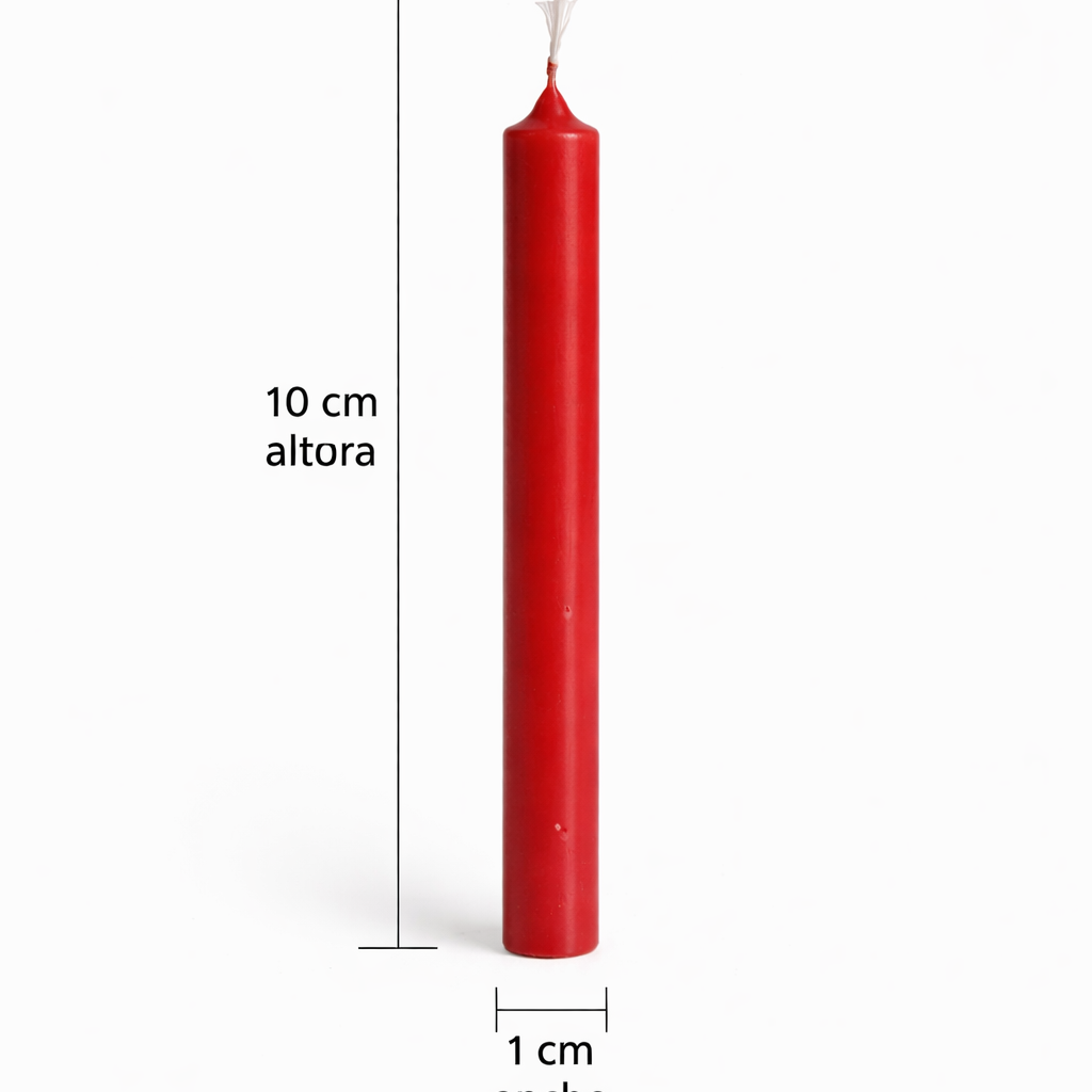 Vela Ritual Roja 10 cm – Amor, Pasión y Fuerza