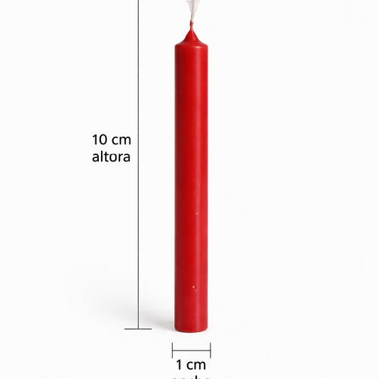 Vela Ritual Roja 10 cm – Amor, Pasión y Fuerza