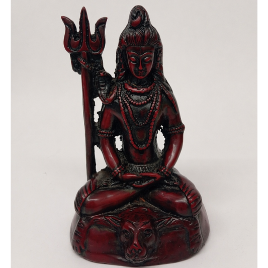 Figura Shiva en Resina – Energía, Transformación y Protección Espiritual  (blanco o rojo)