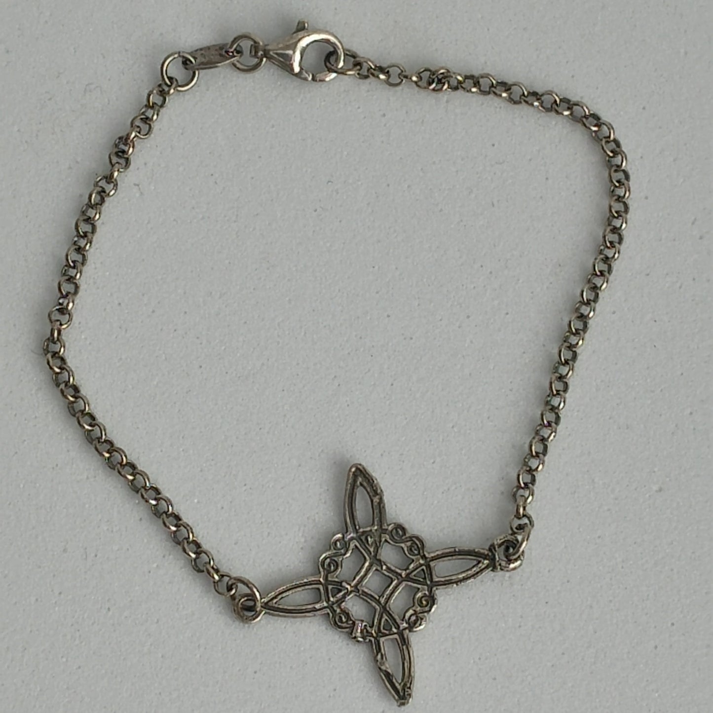 Pulsera Plata 925  Nudo  Bruja Ajustable diseño clasico