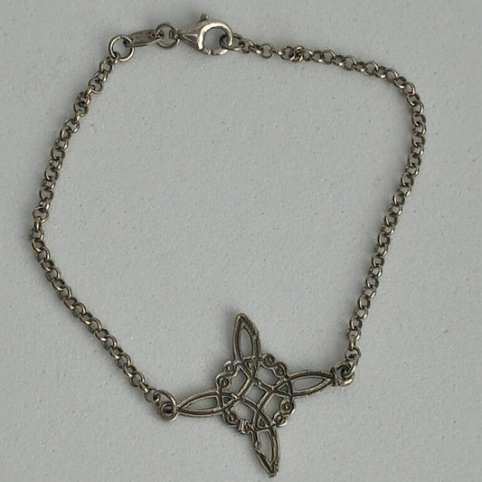 Pulsera Plata 925  Nudo  Bruja Ajustable diseño clasico