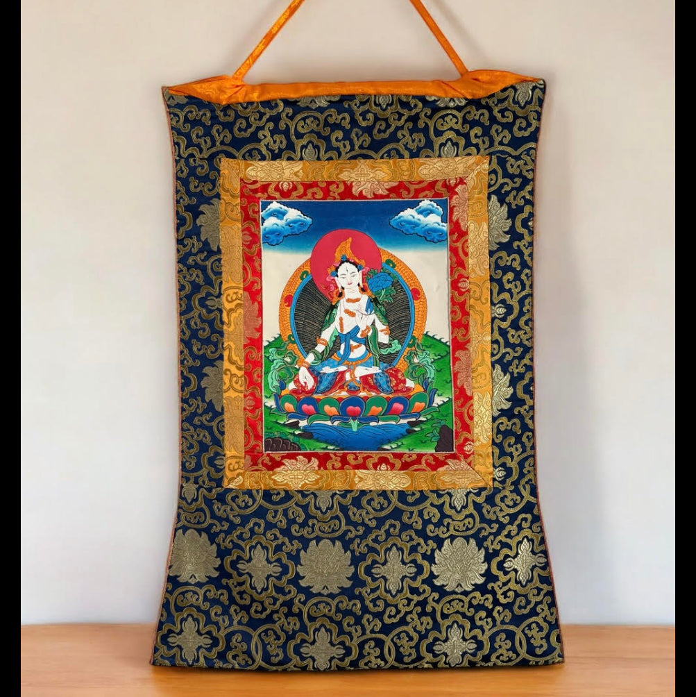 Thangka Tibetano de Padmasambhava (Guru Rinpoche) – Maestro Espiritual del Budismo Tibetano