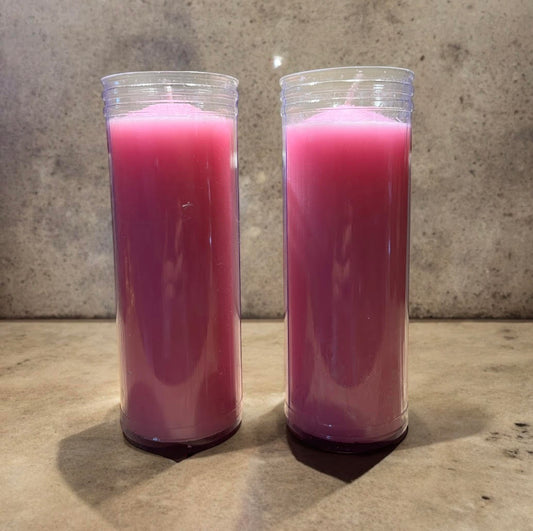 Velón Rosa Ritual – Amor  -Armonía  - Armonía   - Equilibrio Emocional