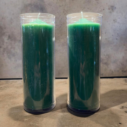 Velón Verde Ritual – Prosperidad y Crecimiento