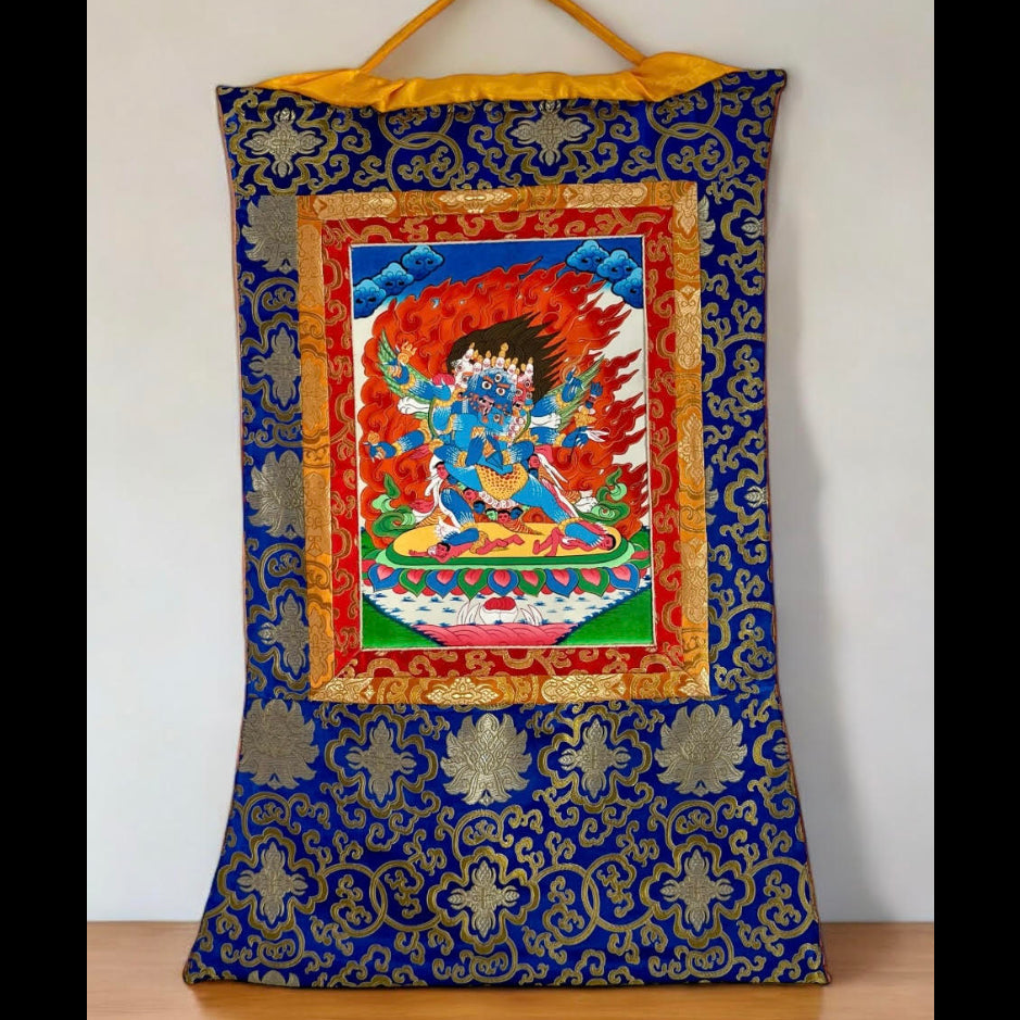 Thangka Tibetano de Chakrasamvara en Unión (Yab-Yum) – Arte Tántrico Vajrayana
