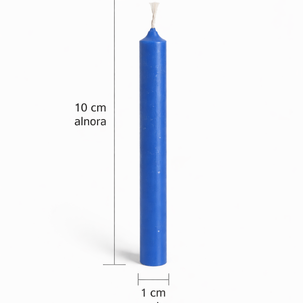 Vela  Azul – ( 10cm x 1cm )  Paz, Armonía y Protección