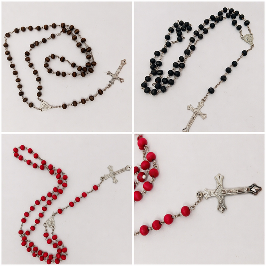 Rosario artesanal de madera con cruz | Collar espiritual