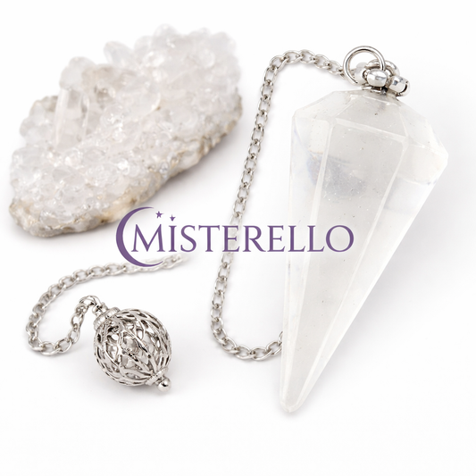 Péndulo de Cuarzo Cristal Natural para Radiestesia