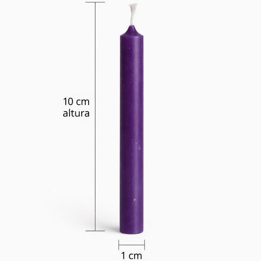 Vela Ritual Lila 10 cm – Espiritualidad, Intuición y Transmutación