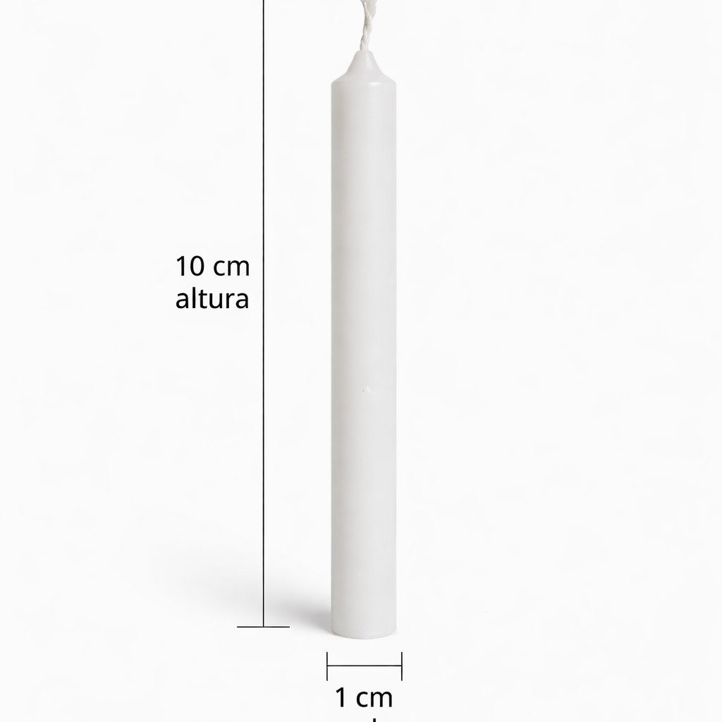 Vela Ritual Blanca 10 cm – Limpieza, Protección y Paz