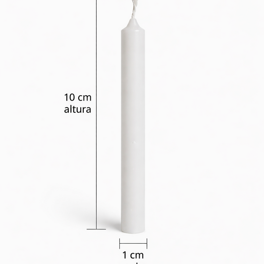 Vela Ritual Blanca 10 cm – Limpieza, Protección y Paz