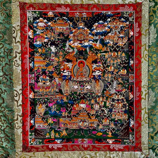 Thangka Tibetano de la Vida de Buda Shakyamuni – Arte Budista Tradicional
