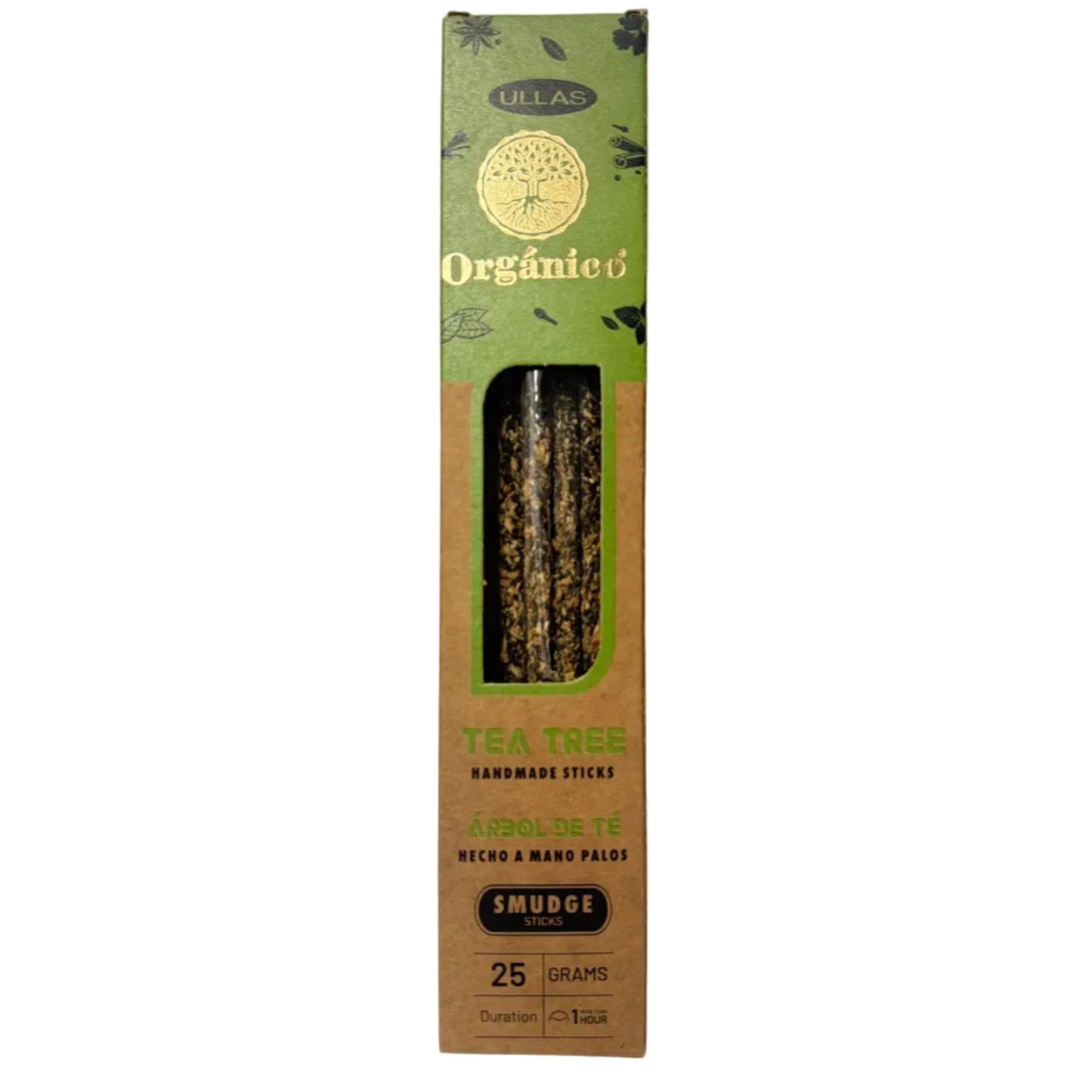Incienso Natural Orgánico ULLAS – Té Verde (Green Tea) – Equilibrio y Armonía – 25