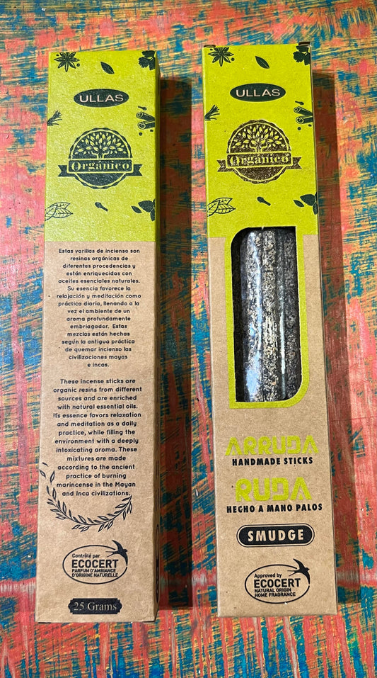 Incienso Natural Orgánico ULLAS – Ruda (Arruda) – Protección y Limpieza Energética – 25g
