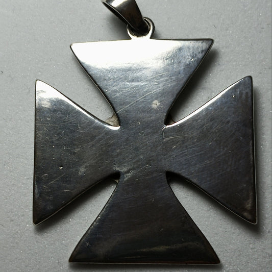 Colgante Cruz Templaria en Plata 925 – 3,5 cm