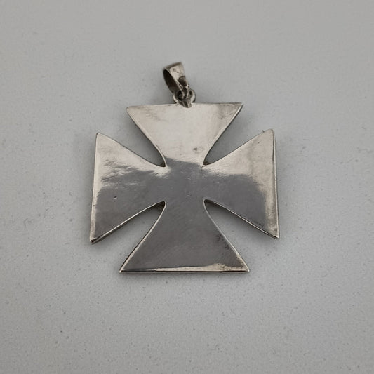 Colgante Cruz Templaria en Plata 925 – 3,5 cm
