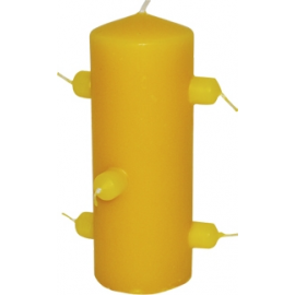 Velón Amarillo de 7 Mechas – Éxito, Prosperidad y Energía Mental