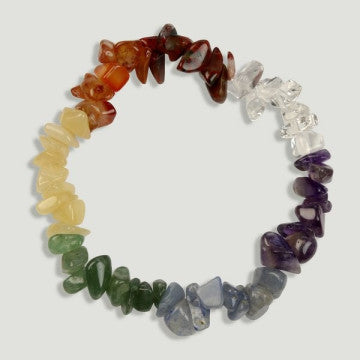 Pulsera Chip Elástica 7 Chakras – Minerales Naturales