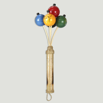 Maraca de bambú 5 bolas 28 cm | Instrumento musical espiritual