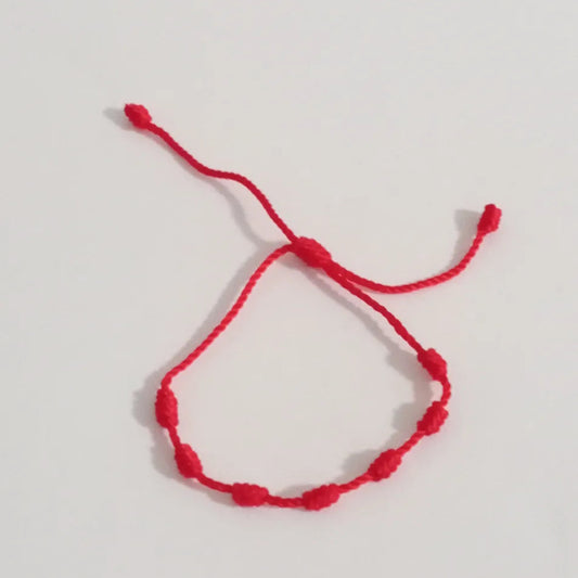 Pulsera 7 Nudos Roja – Protección y Buena Suerte | Misterello
